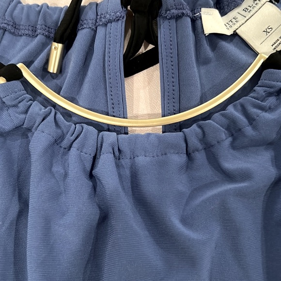 White House Black Market Color-Block Asymmetrical High-Low Shift Dress - Picture 8 of 8